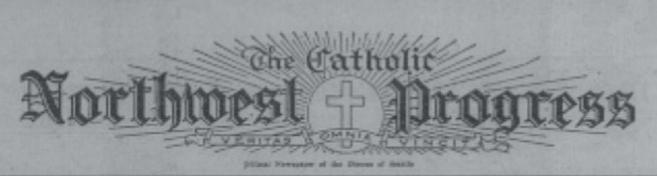 Catholic NW Progress, Seattle, newspaper logotype from 1943