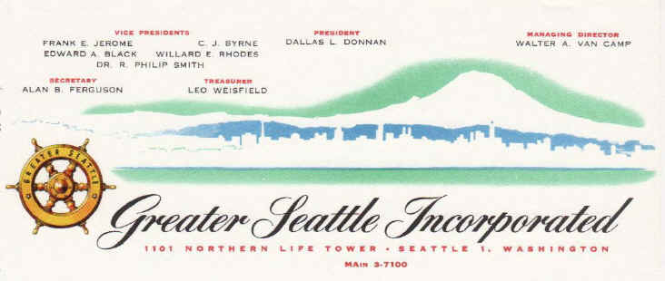 1961 Greater Seattle Inc Stationary, top section