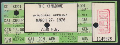 Kingdome Opening Cweremony Ticket, Seattle, 1976