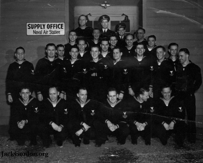 Some of the sailors who served with Jack Gordon in WWII.