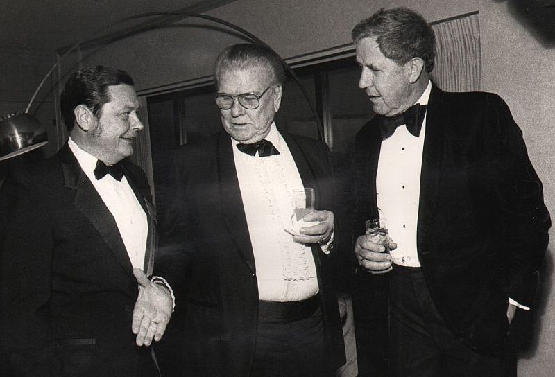 Tore Dybfest, Jim Willis, Max Dale at 1984 Pacific International Hospitality Show reception