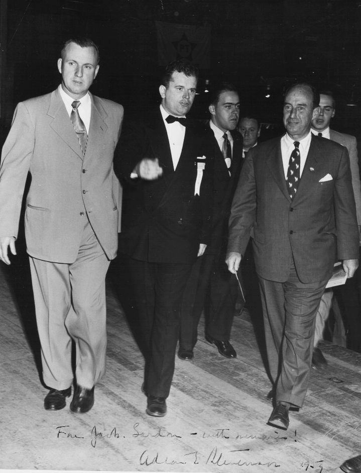 Jack Gordon with President Candidate Adlai Stevenson, 1952