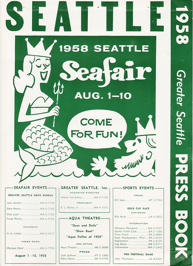 1958 Seafair Press Book Cover